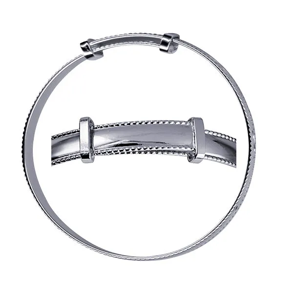 Sterling Silver Childs Plain Expanding Bangle