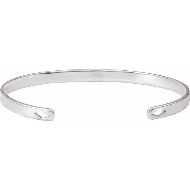 Sterling Silver Engravable Cuff 7" Bracelet