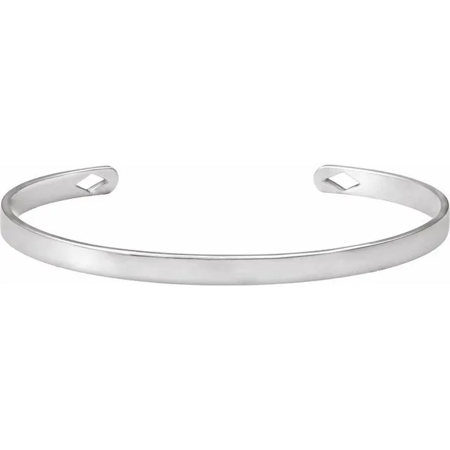 Sterling Silver Engravable Cuff 7" Bracelet