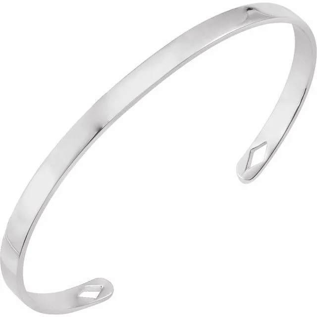 Sterling Silver Engravable Cuff 7" Bracelet