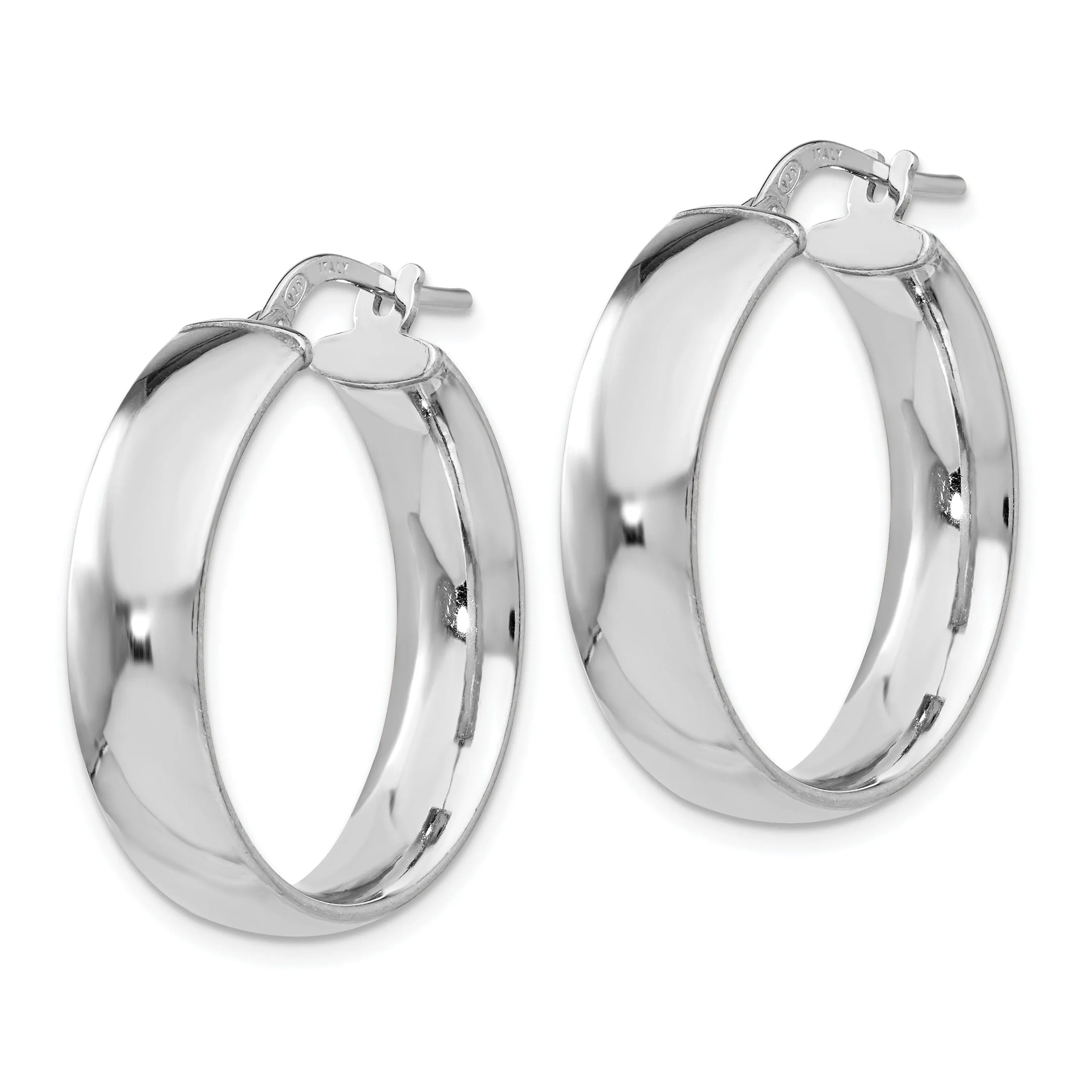 Sterling Silver Hinged Hoop Earrings