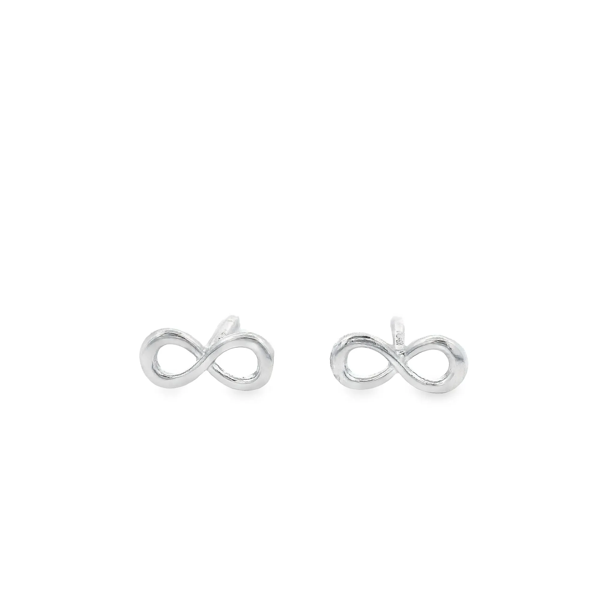 Sterling Silver Infinity Stud Earrings