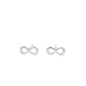 Sterling Silver Infinity Stud Earrings