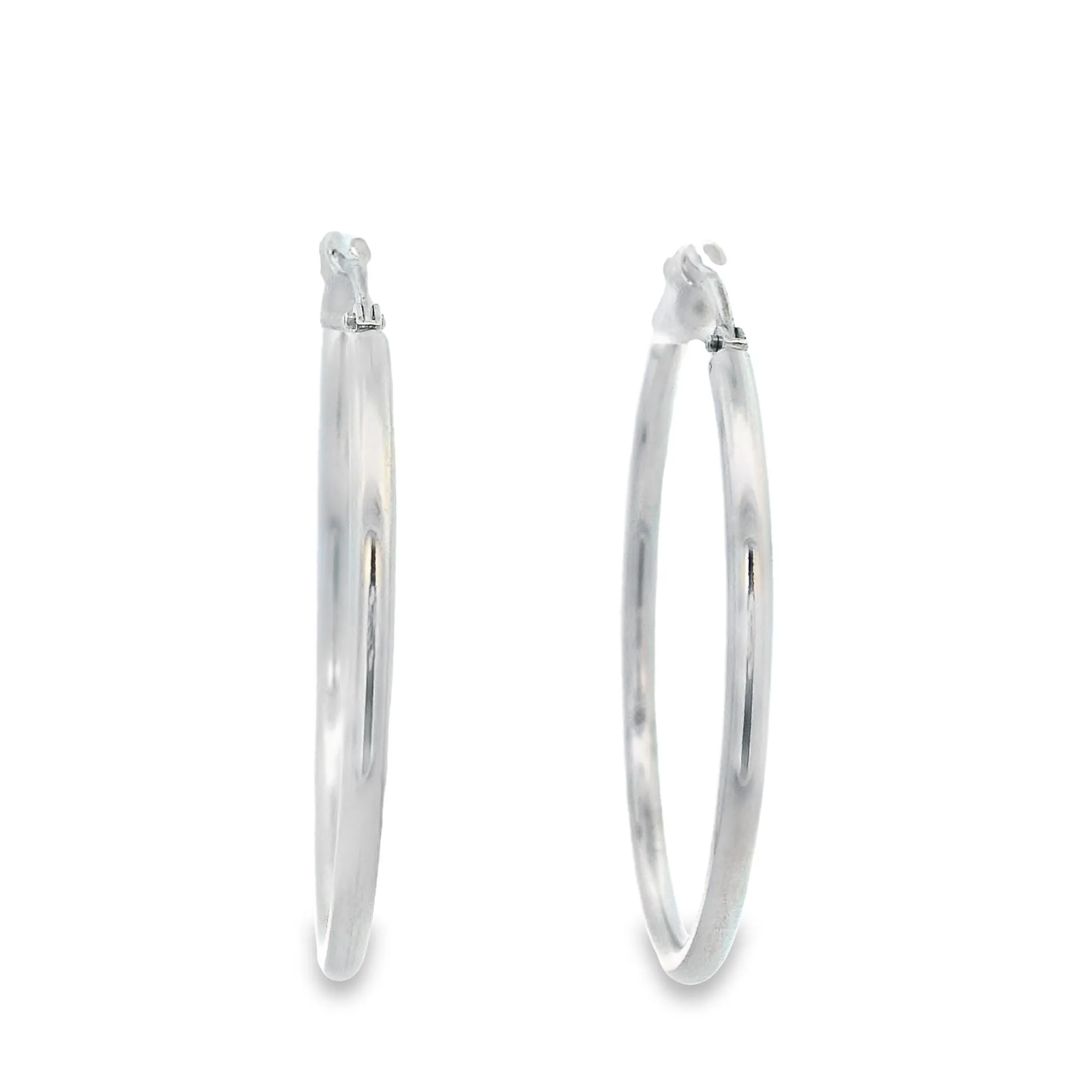 Sterling Silver Plain Hoop 30mm SER092