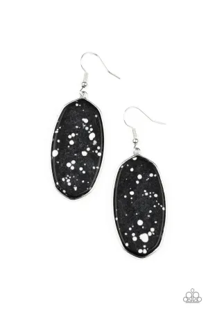 Stone Sculptures Black Paparazzi Earrings
