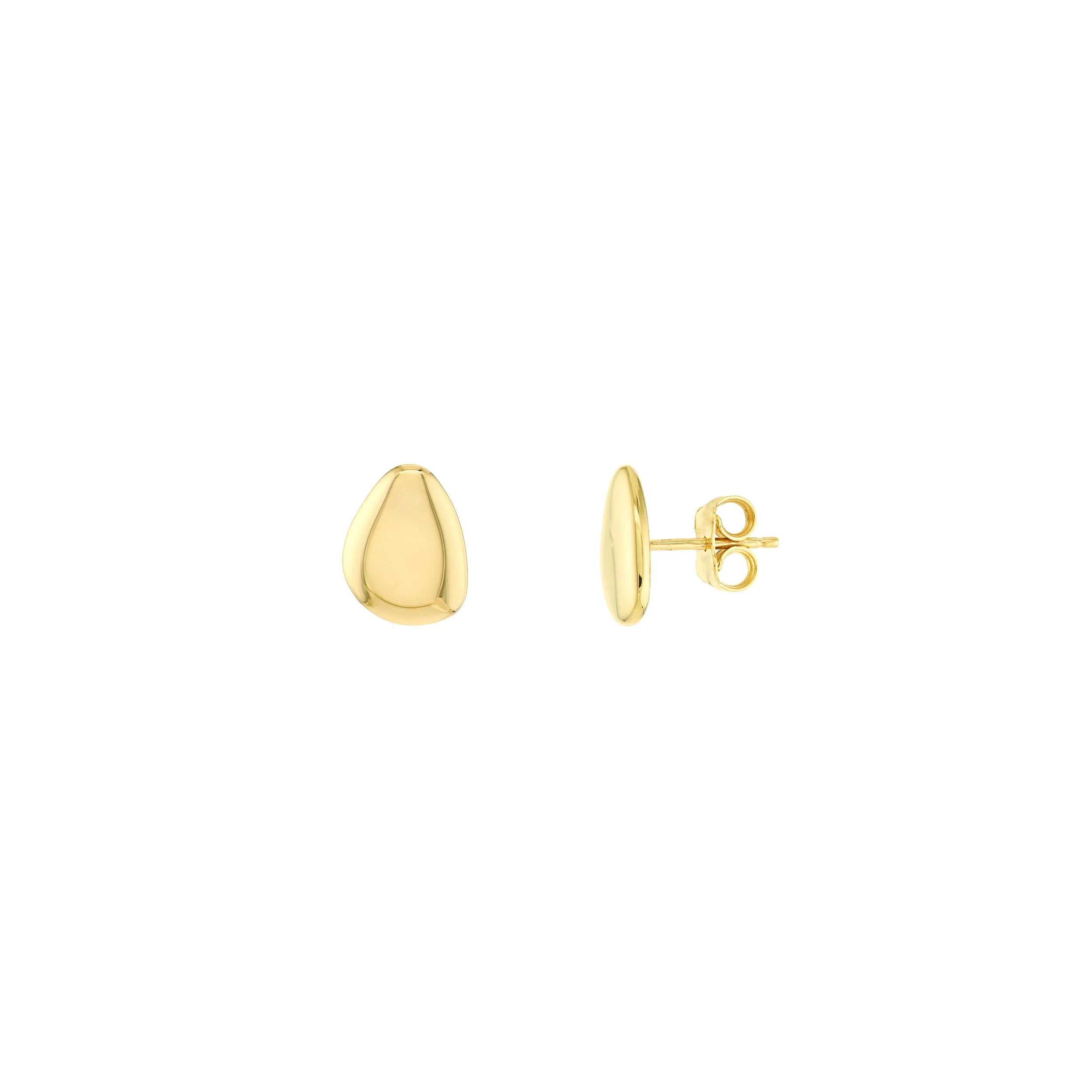 Stone-Shaped Stud Earrings on Post Back