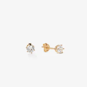 STUD EARRINGS Gold 4 mm