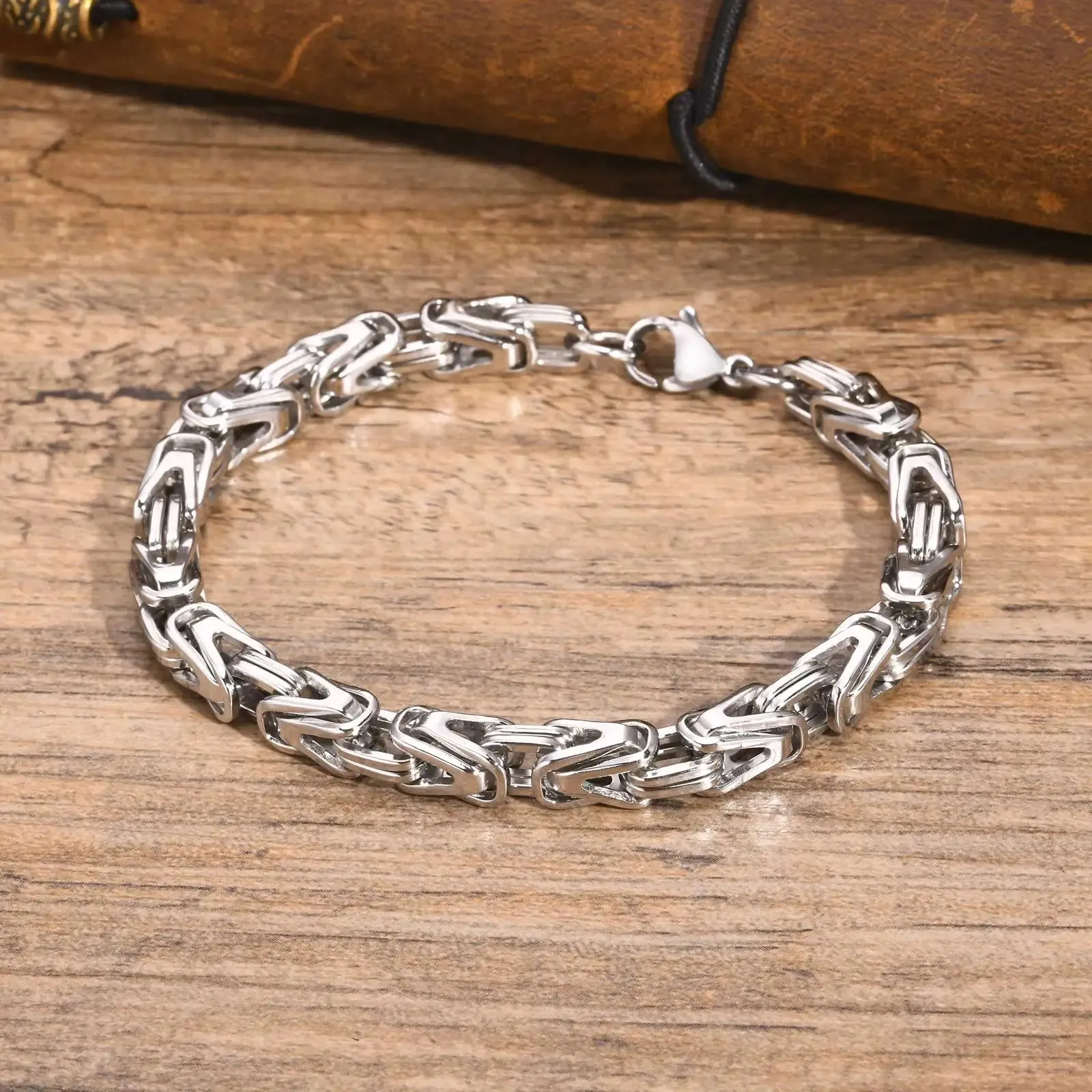 Stylish V Shape Bracelets for Men Boys,High Quality Waterproof Chain Wrist Bracelets