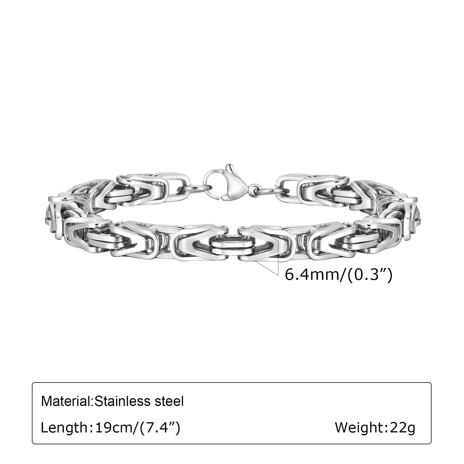 Stylish V Shape Bracelets for Men Boys,High Quality Waterproof Chain Wrist Bracelets