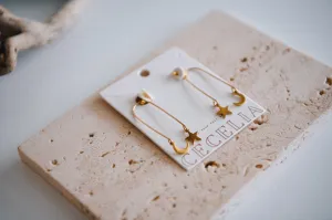 Sun & Moon Drop Earrings