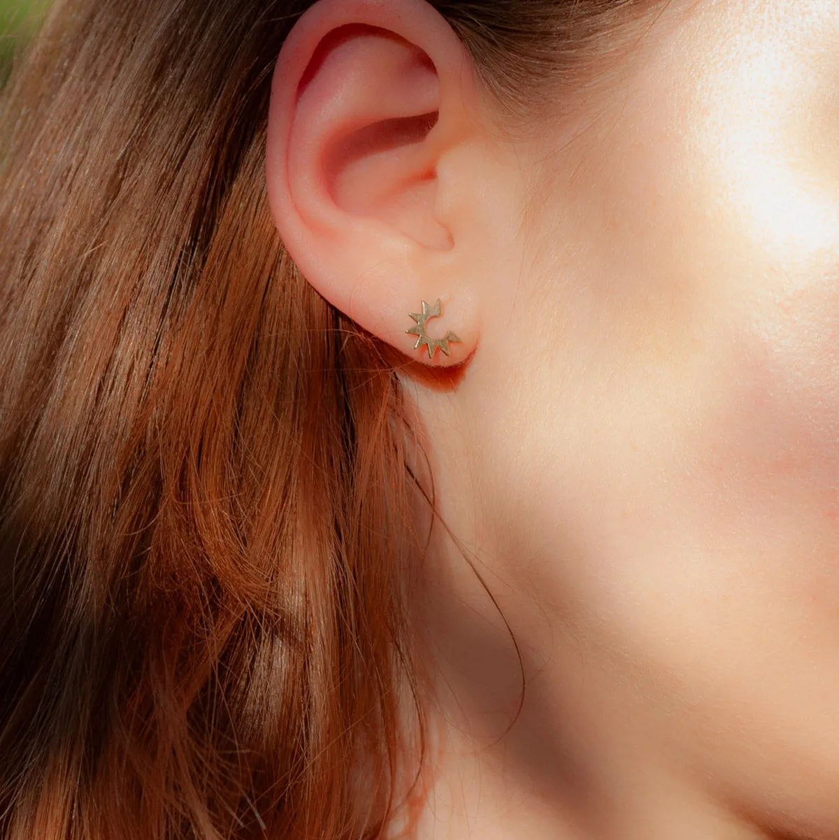 Sun Fire Tiny Earrings -SAMPLE
