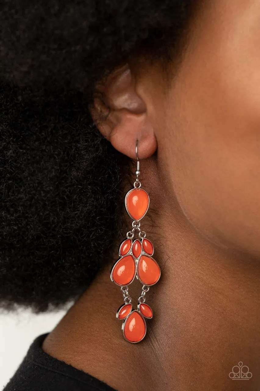 Superstar Social Orange Paparazzi Earrings