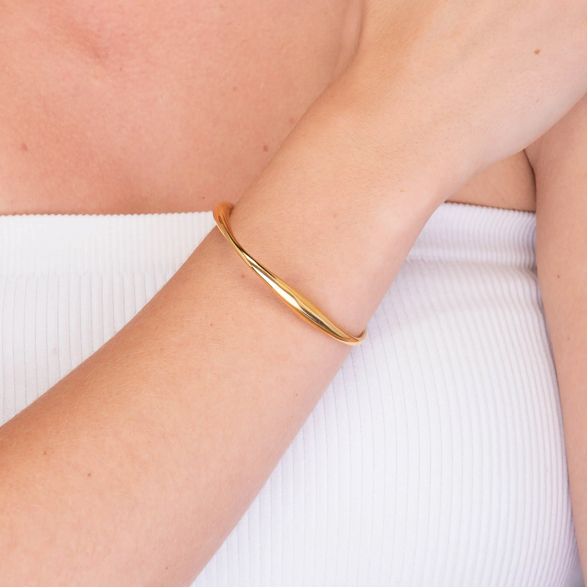 Swirl Open Cuff Bangle