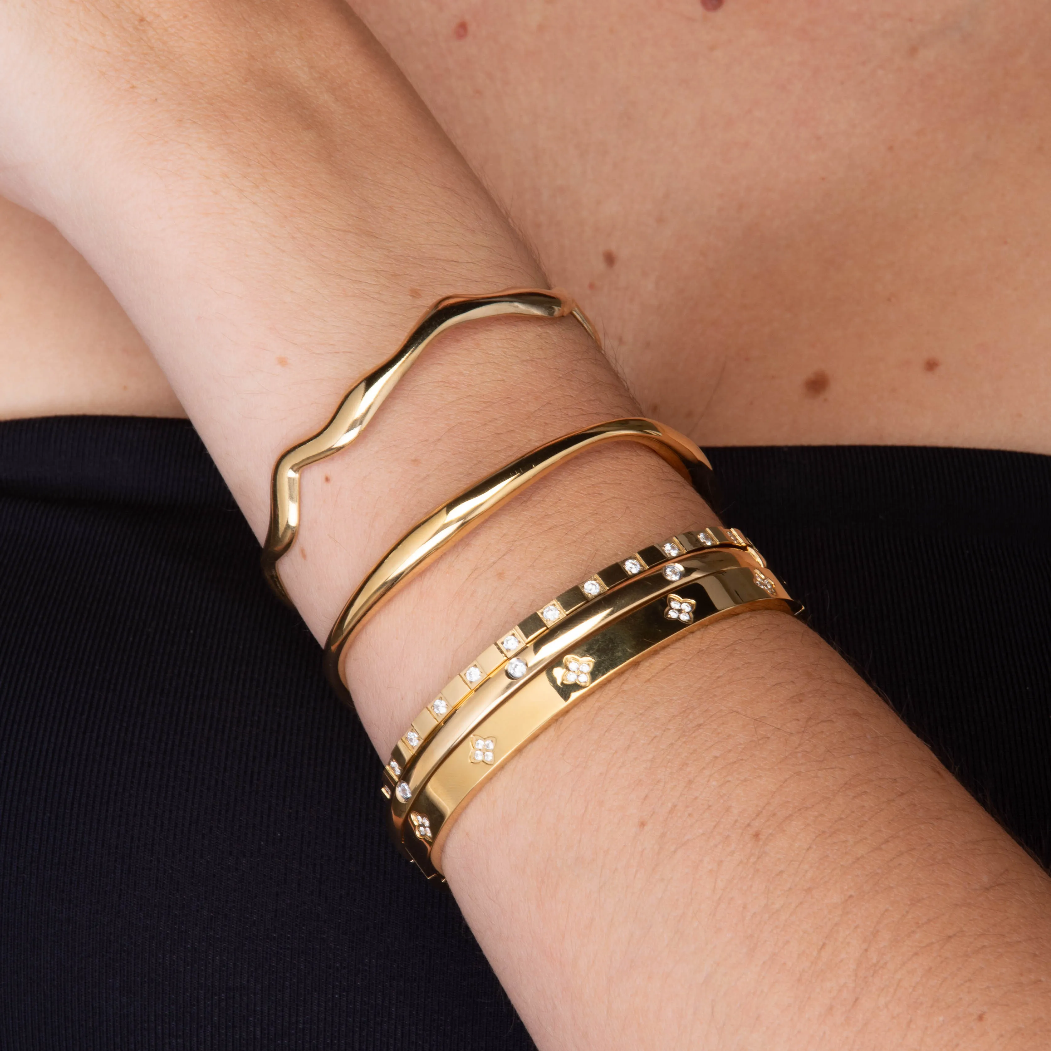 Swirl Open Cuff Bangle