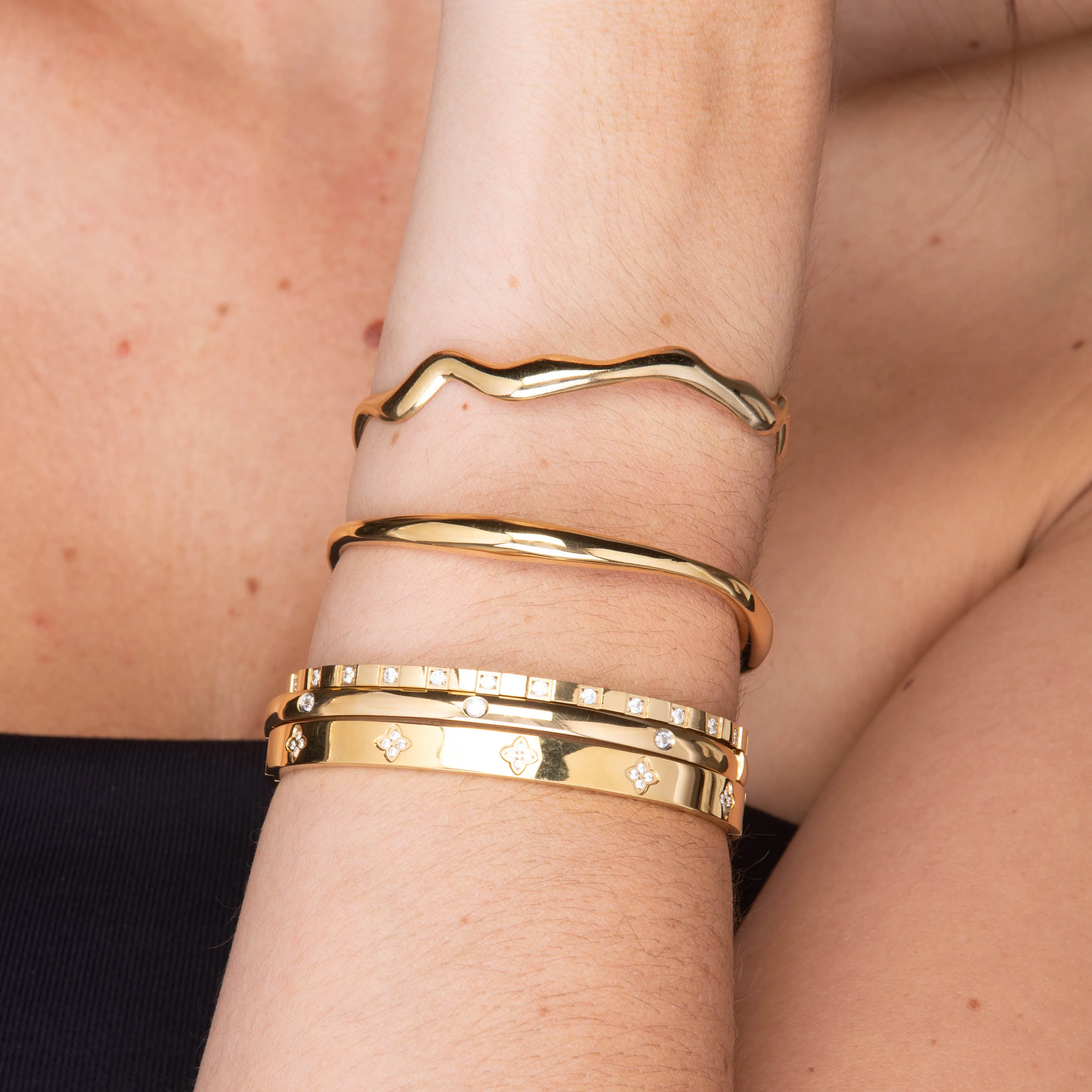 Swirl Open Cuff Bangle
