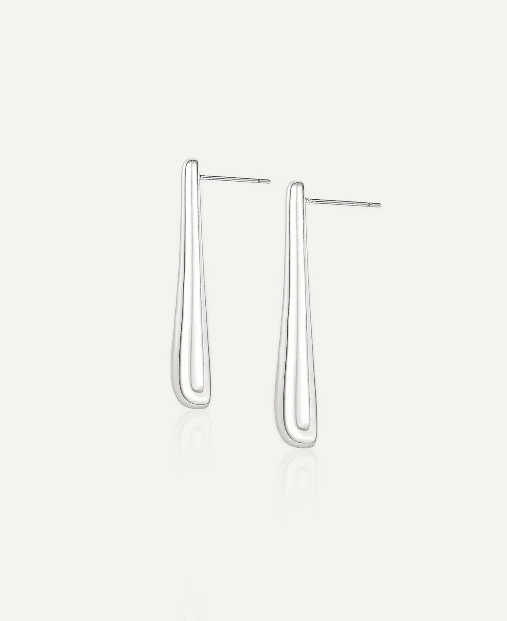 Sybil Silver Droplet Stud Earrings