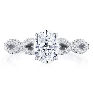 Tacori 14K White Gold Oval Solitaire Engagement Ring P105OV8X6FW