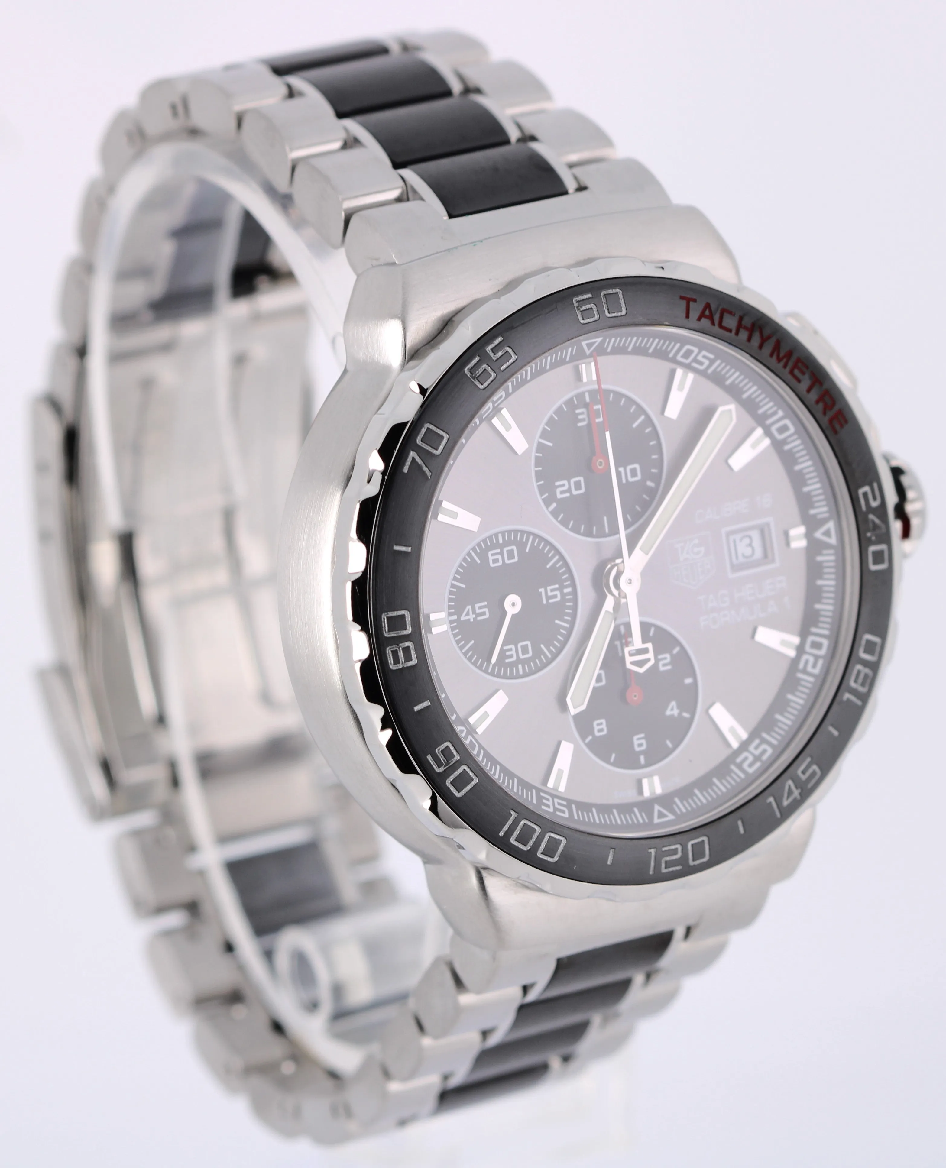 Tag Heuer Formula 1 Calibre 16 Steel Black Ceramic Gray 44mm CAU2011-0 Watch