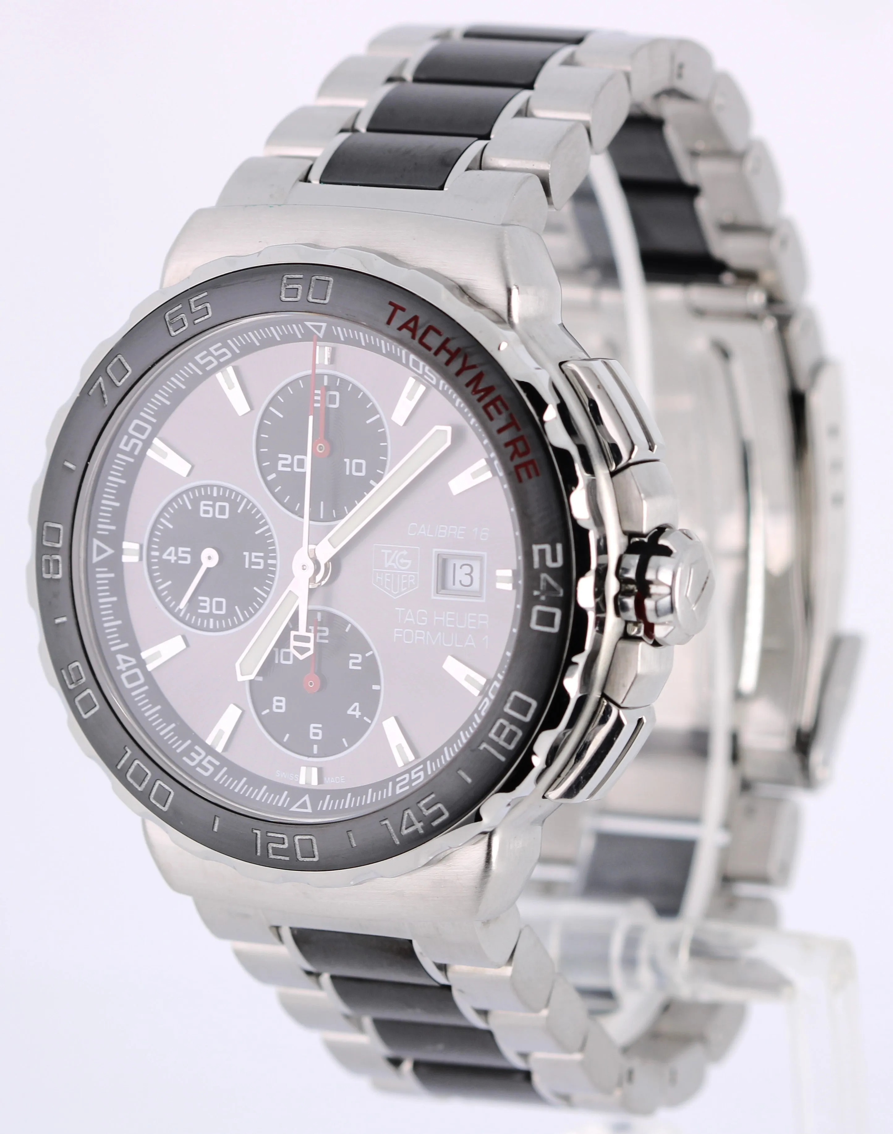 Tag Heuer Formula 1 Calibre 16 Steel Black Ceramic Gray 44mm CAU2011-0 Watch