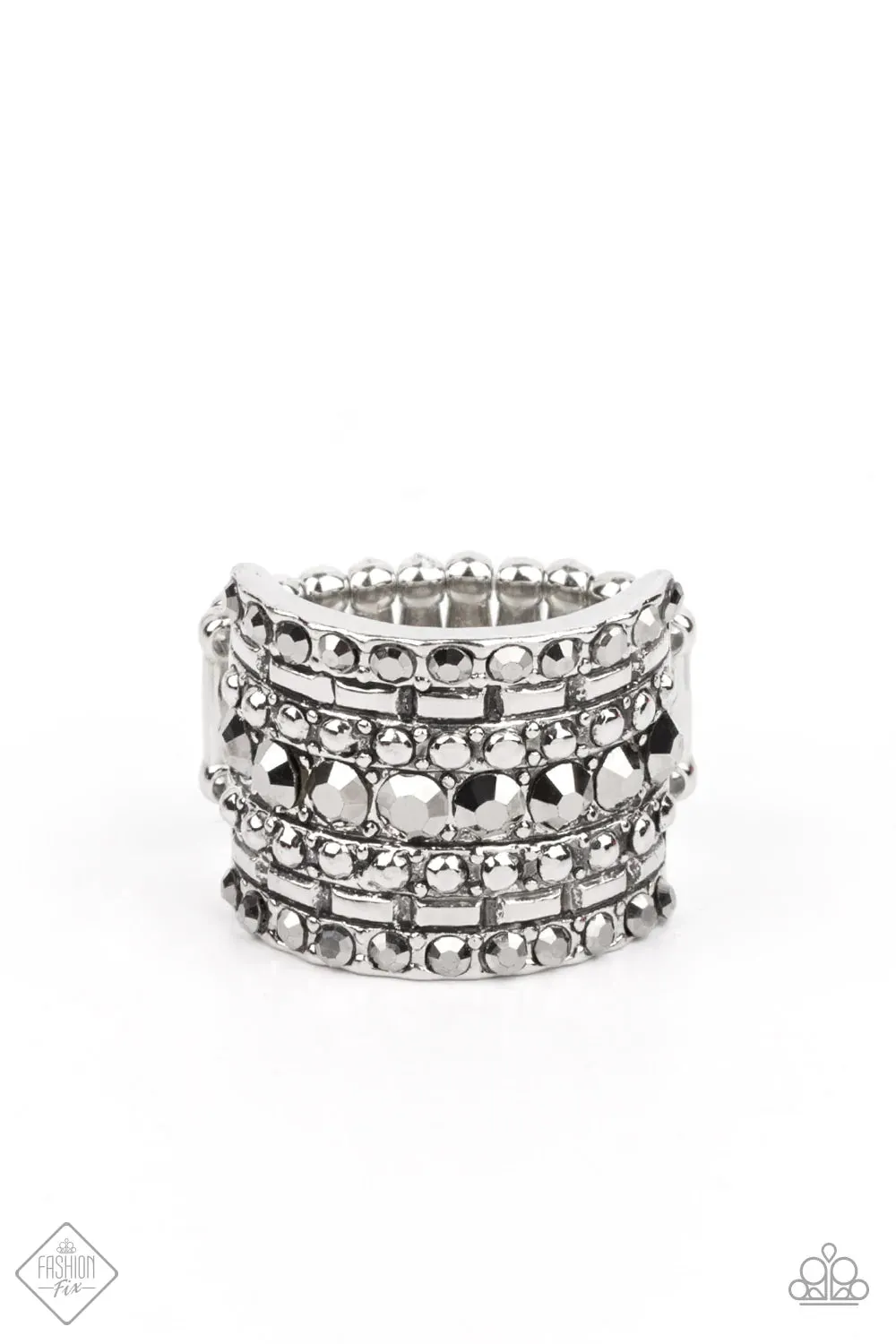Target Locked - Silver (Hematite) Ring (0421)