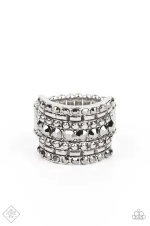 Target Locked - Silver (Hematite) Ring (0421)