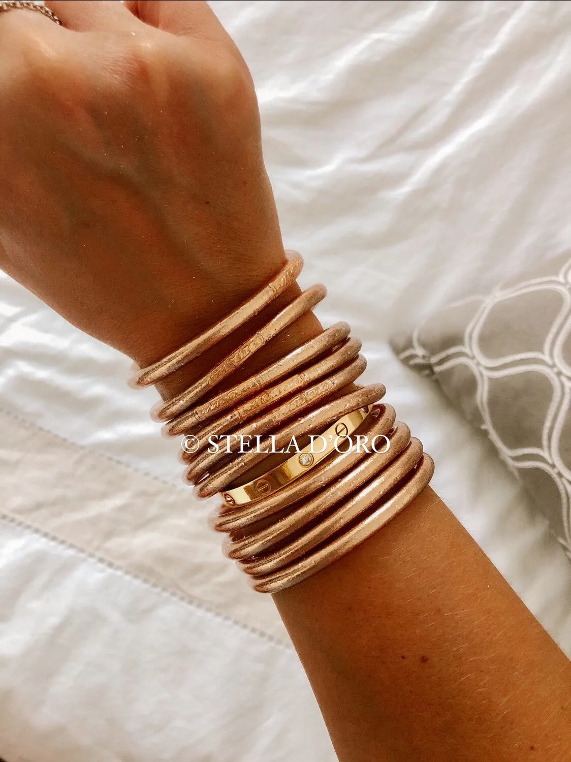 Temple Bangle, Rose Gold Thick