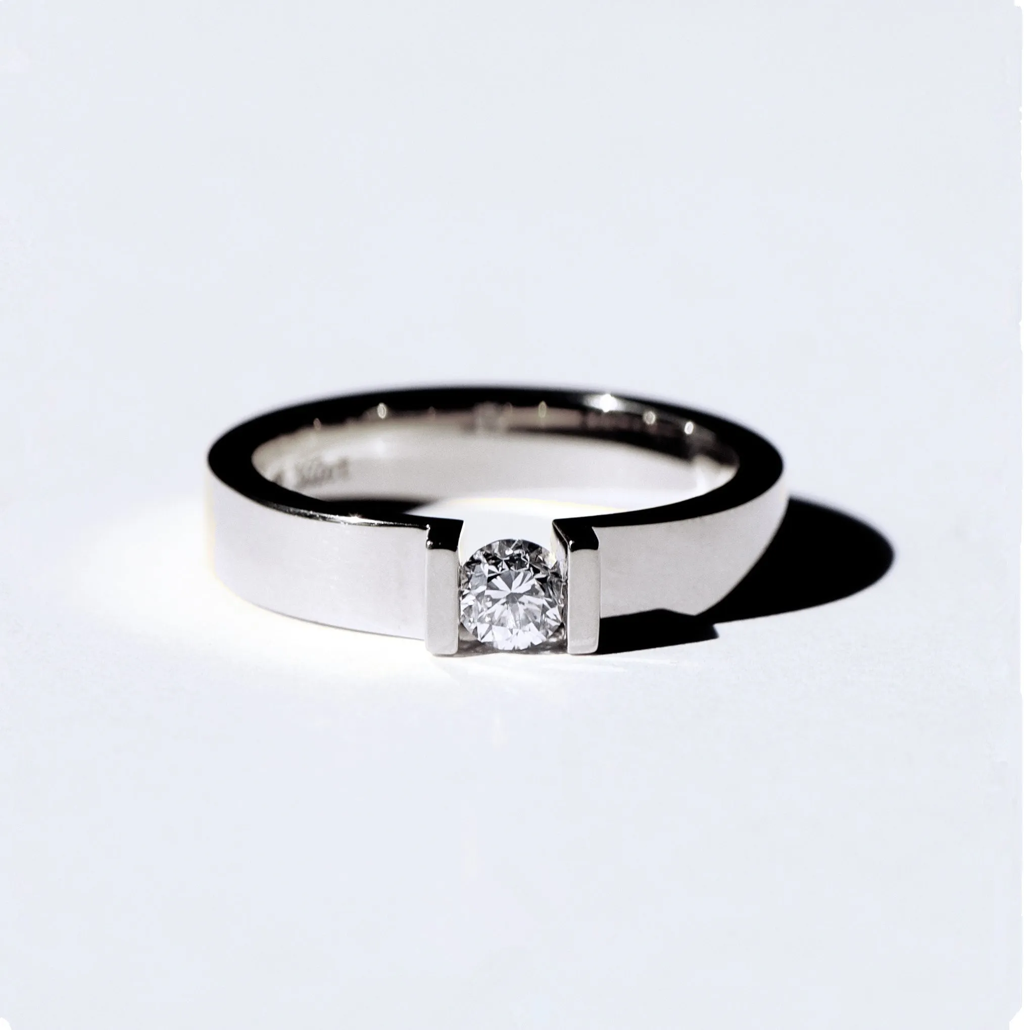 Tension Setting Lab-Grown Diamond Wedding Ring
