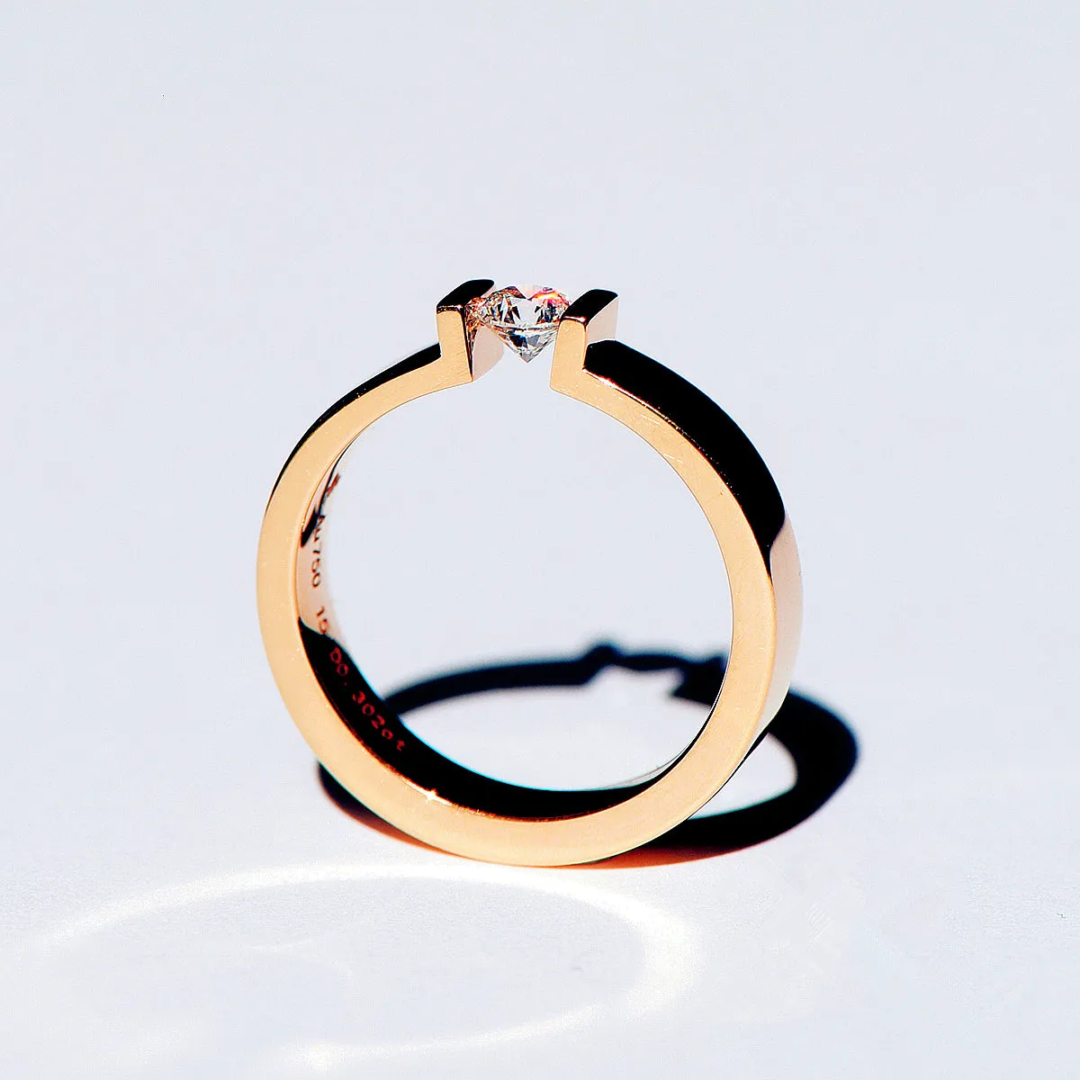 Tension Setting Lab-Grown Diamond Wedding Ring