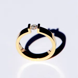 Tension Setting Lab-Grown Diamond Wedding Ring