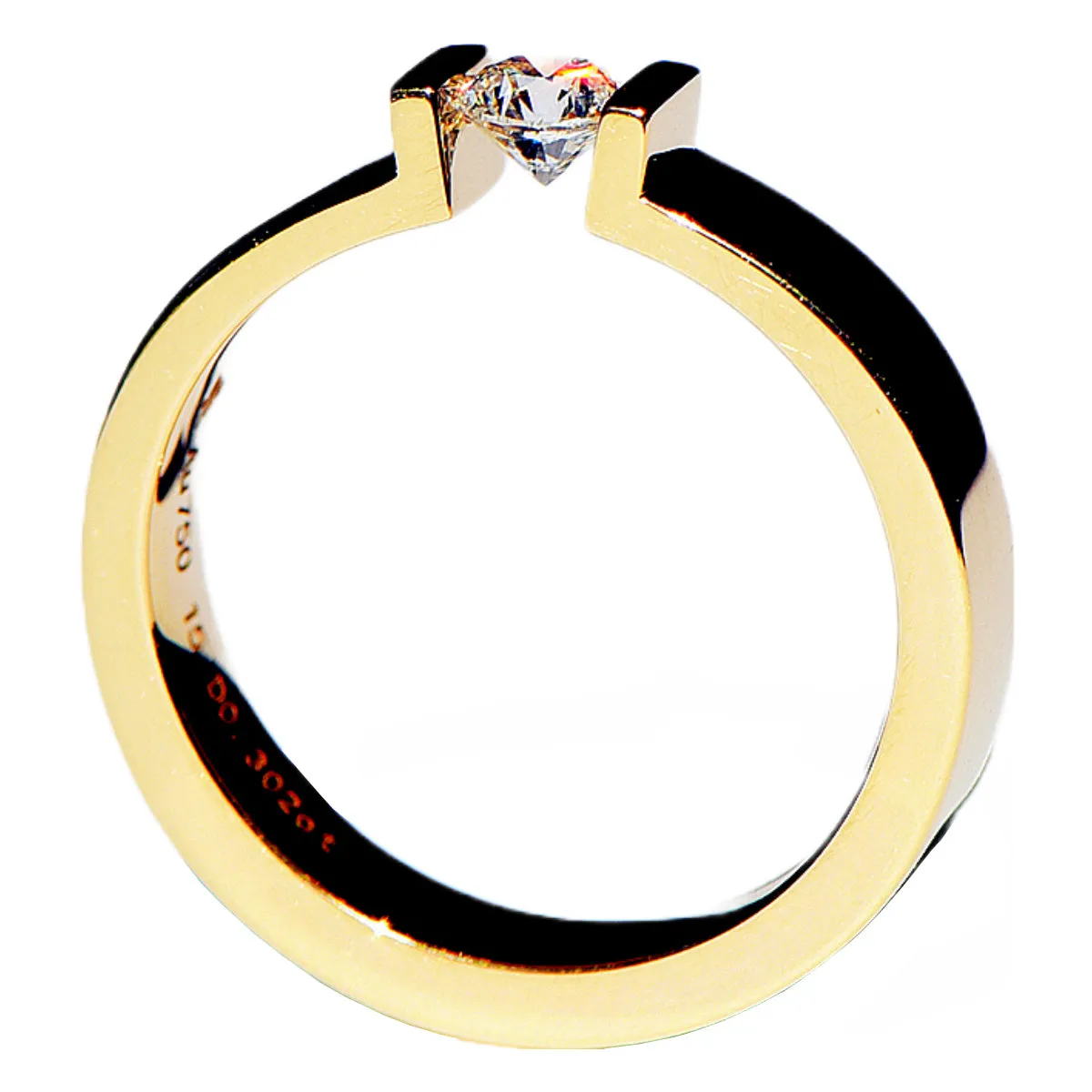 Tension Setting Lab-Grown Diamond Wedding Ring