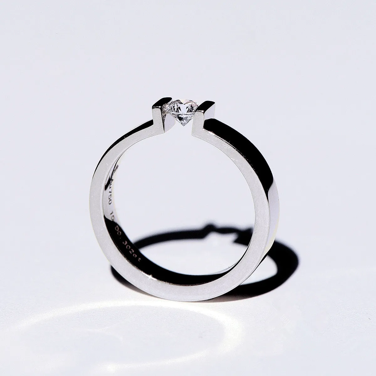 Tension Setting Lab-Grown Diamond Wedding Ring