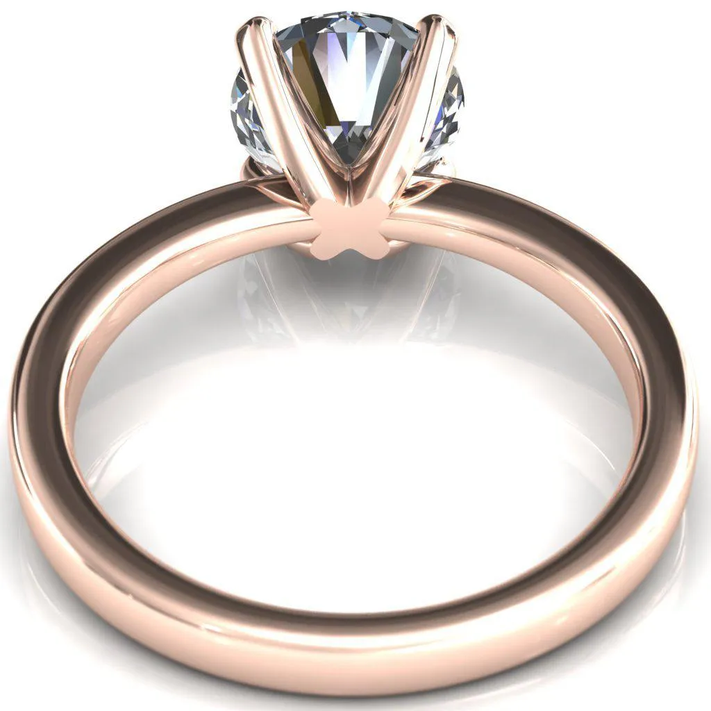 Tessa Round Lab-Grown Diamond Center 4 Prong Pitched Shoulders Solitaire Engagement Ring