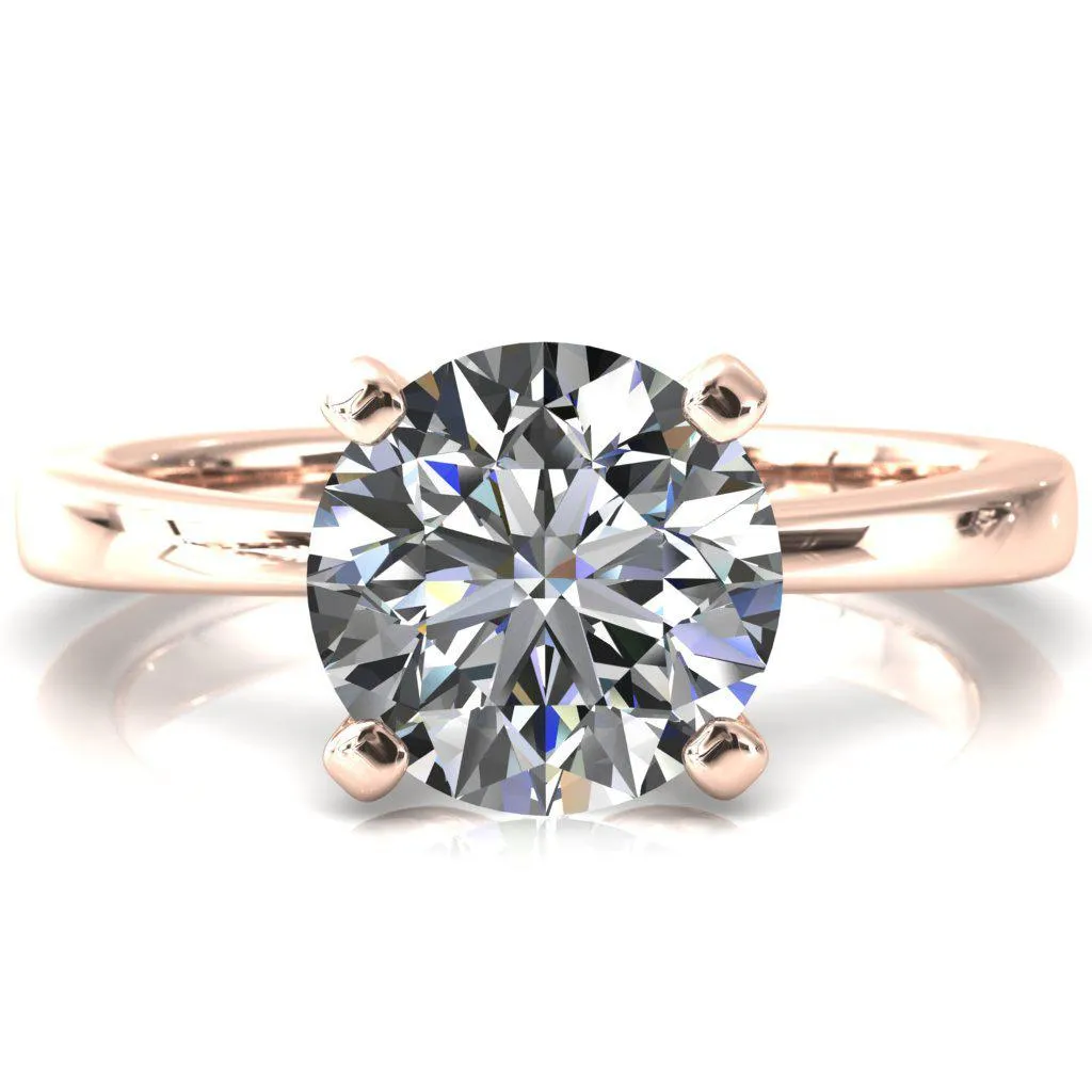 Tessa Round Lab-Grown Diamond Center 4 Prong Pitched Shoulders Solitaire Engagement Ring