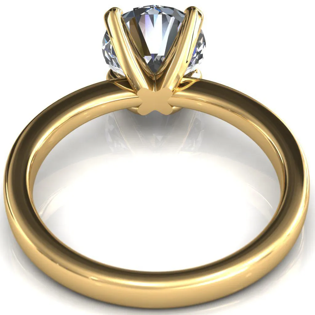Tessa Round Lab-Grown Diamond Center 4 Prong Pitched Shoulders Solitaire Engagement Ring