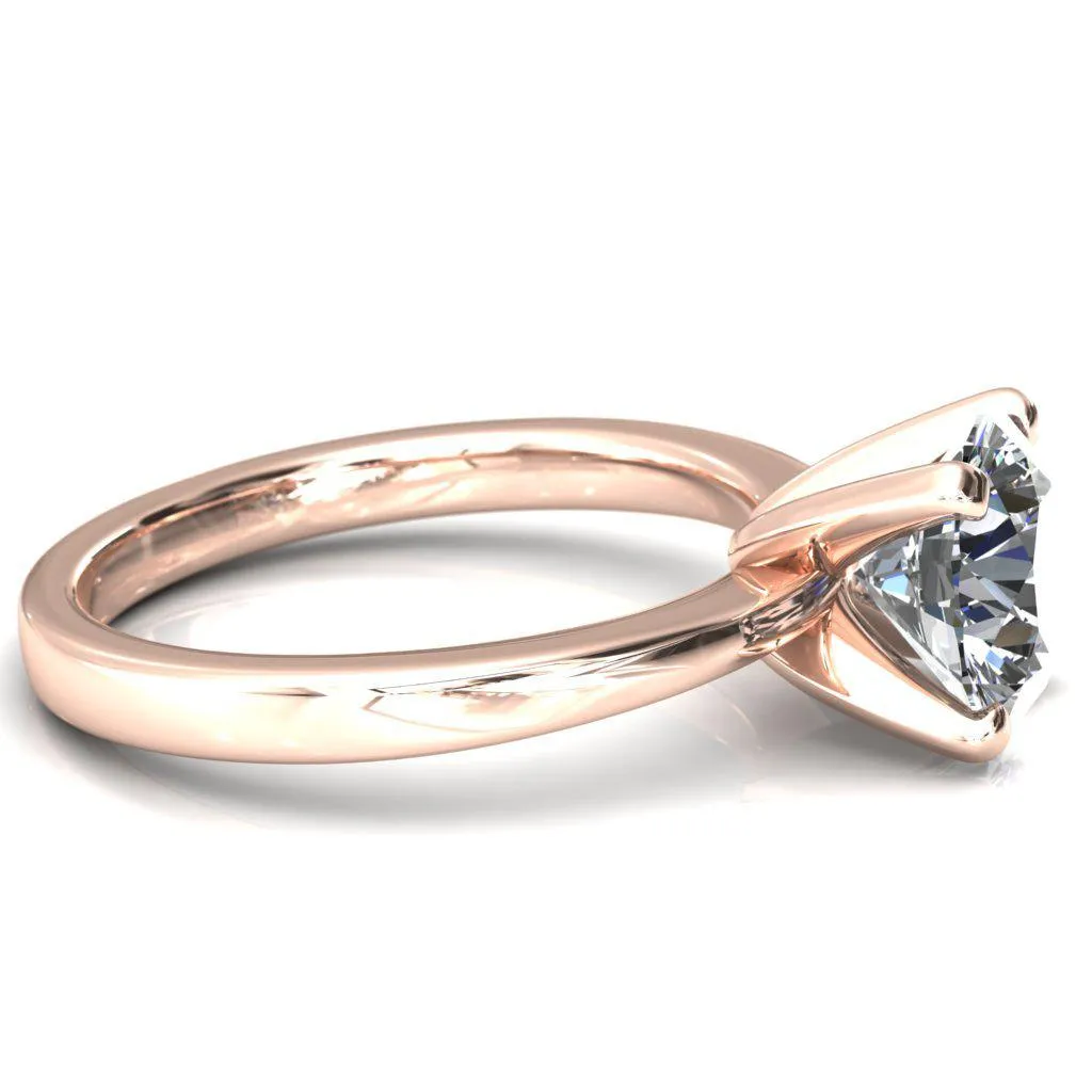 Tessa Round Lab-Grown Diamond Center 4 Prong Pitched Shoulders Solitaire Engagement Ring