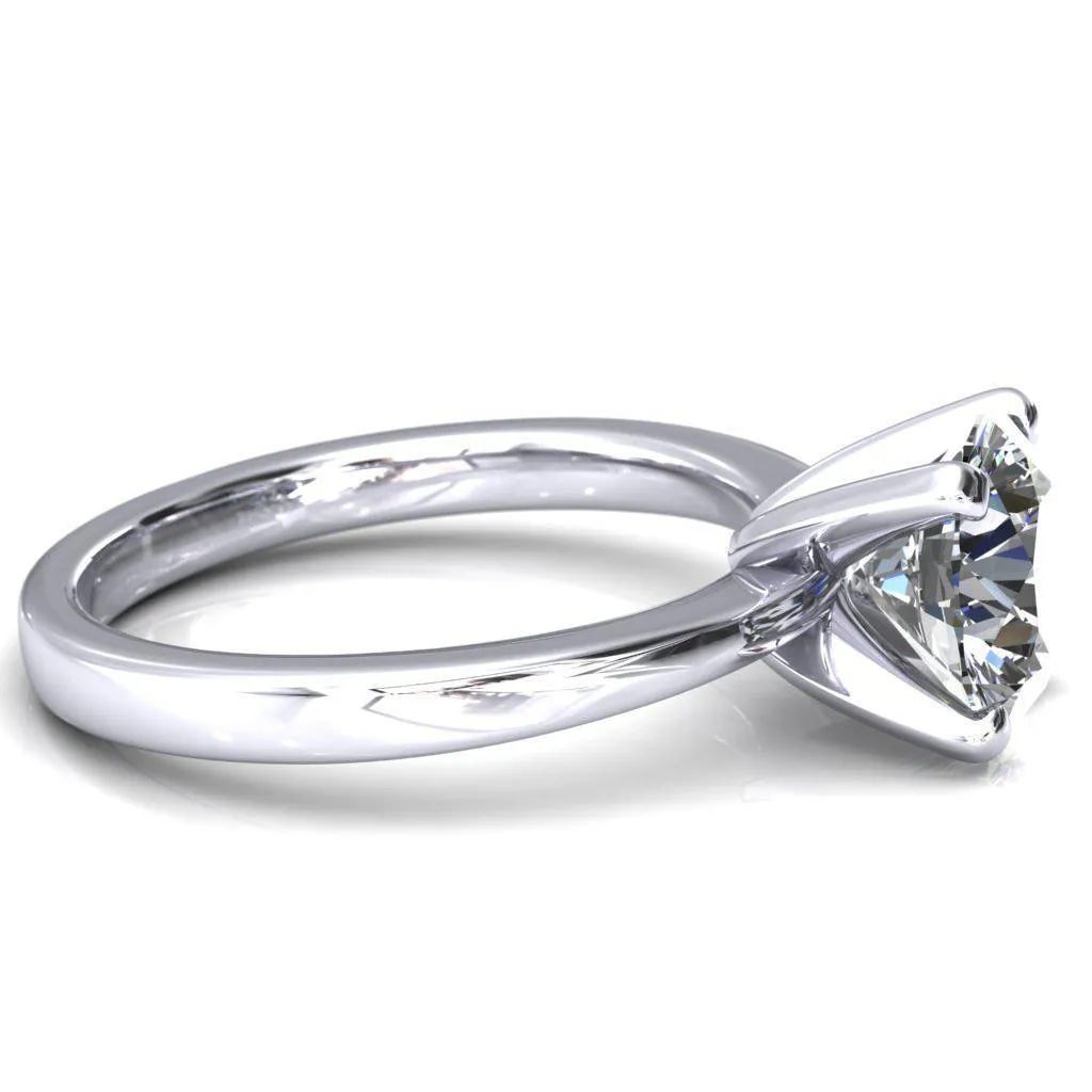 Tessa Round Lab-Grown Diamond Center 4 Prong Pitched Shoulders Solitaire Engagement Ring