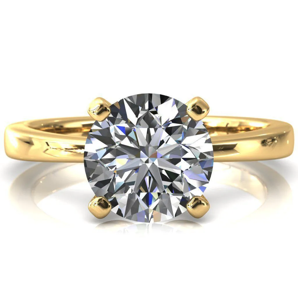 Tessa Round Lab-Grown Diamond Center 4 Prong Pitched Shoulders Solitaire Engagement Ring