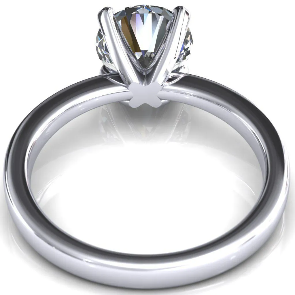 Tessa Round Lab-Grown Diamond Center 4 Prong Pitched Shoulders Solitaire Engagement Ring