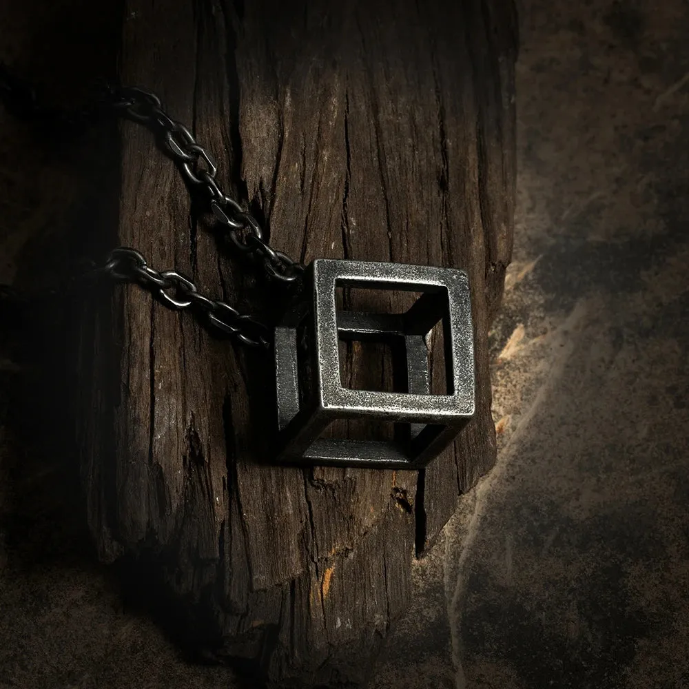 THE CUBE Steel Necklace