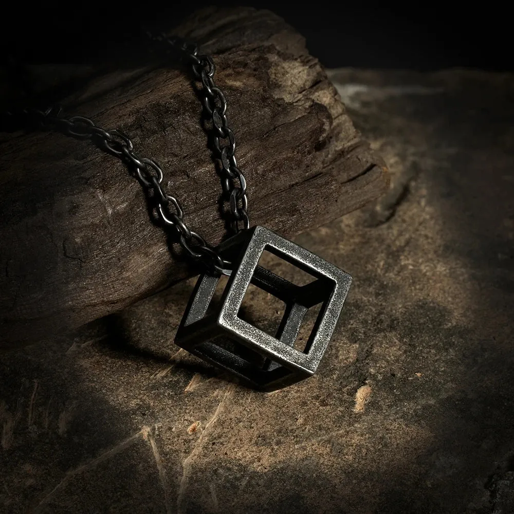 THE CUBE Steel Necklace