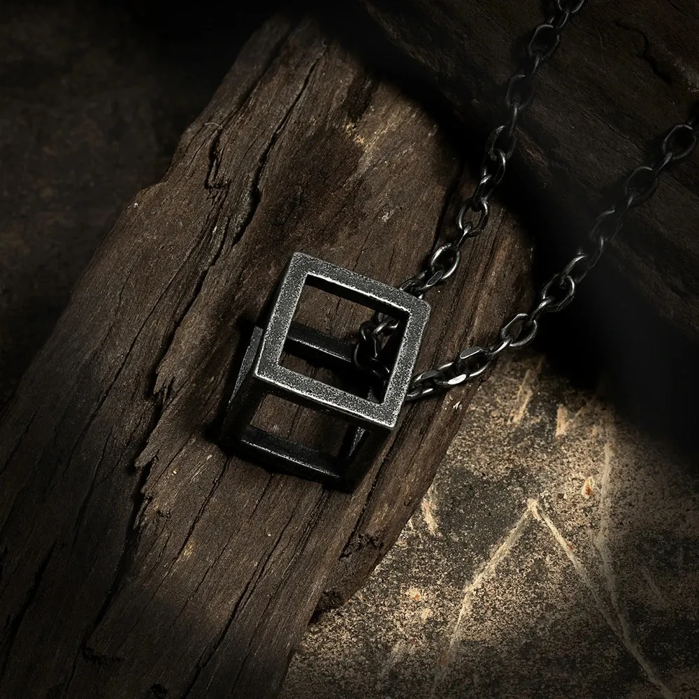 THE CUBE Steel Necklace