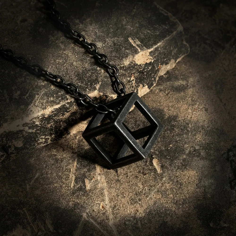 THE CUBE Steel Necklace
