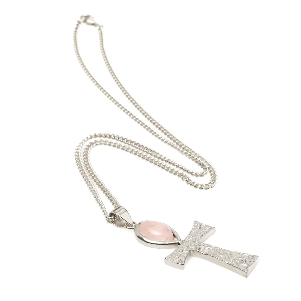 The Family Jewels Key of Duality Necklace Silver/Rose