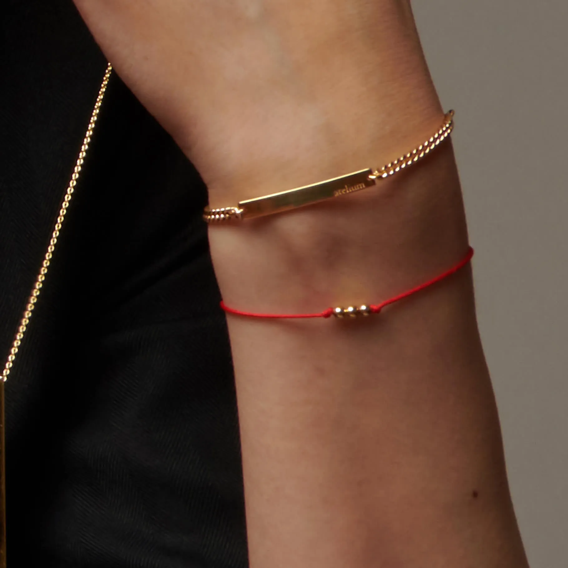 Three Bead String Bracelet