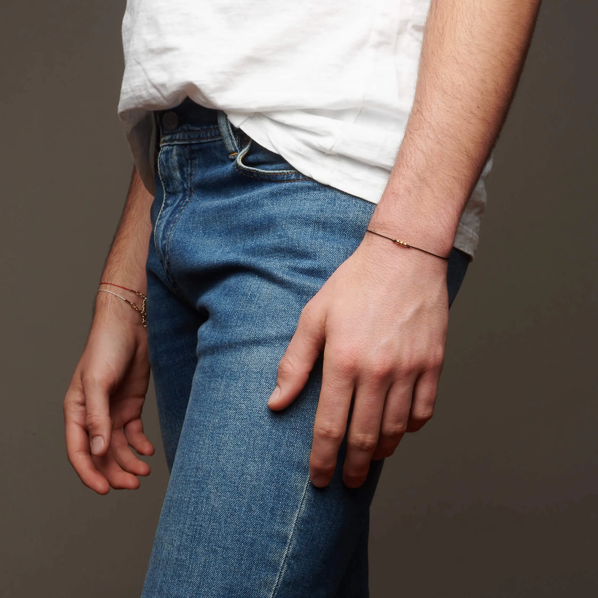 Three Bead String Bracelet