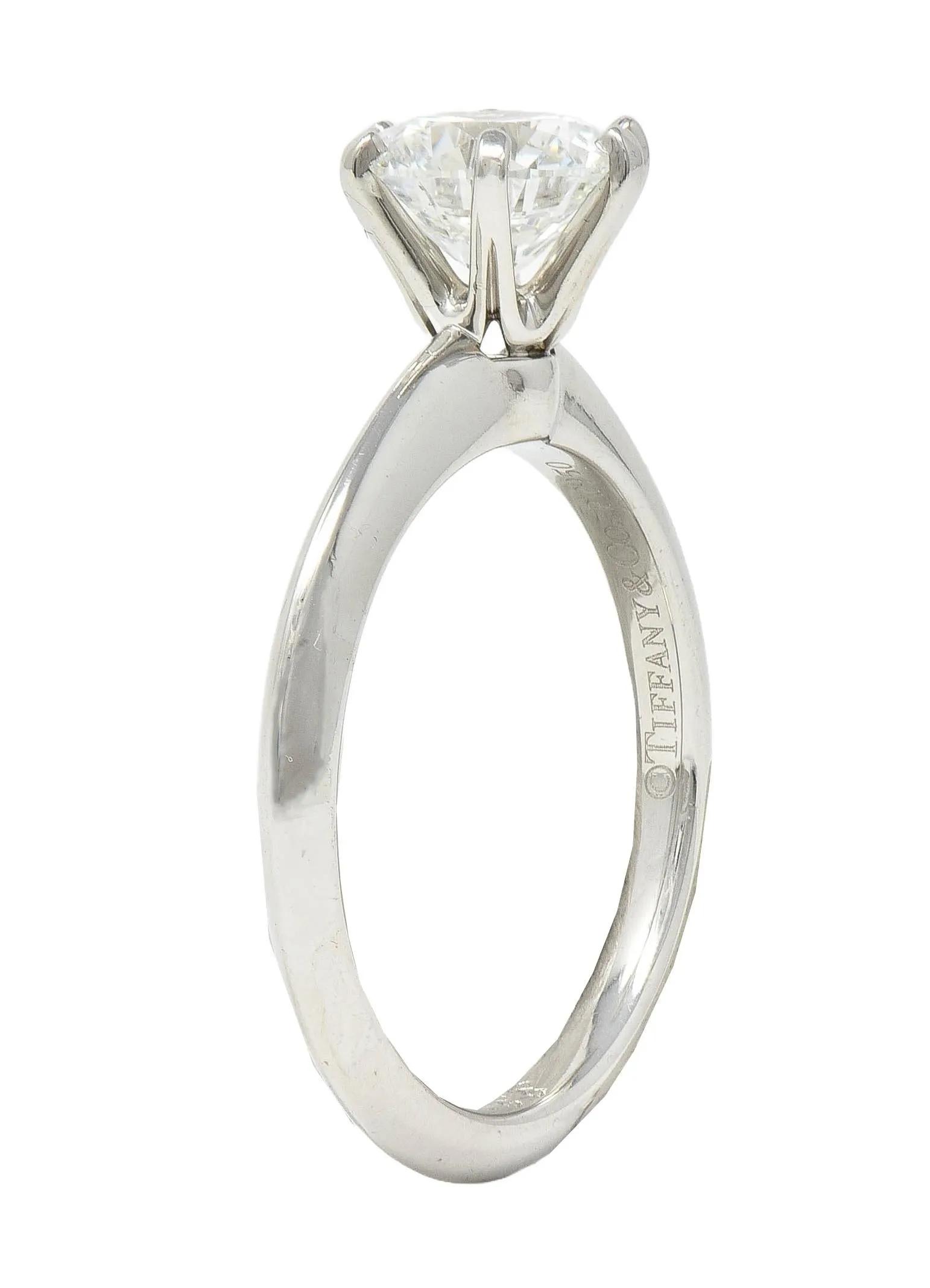 Tiffany & Co. 1.38 CTW Round Brilliant Diamond Platinum Solitaire Engagement Ring