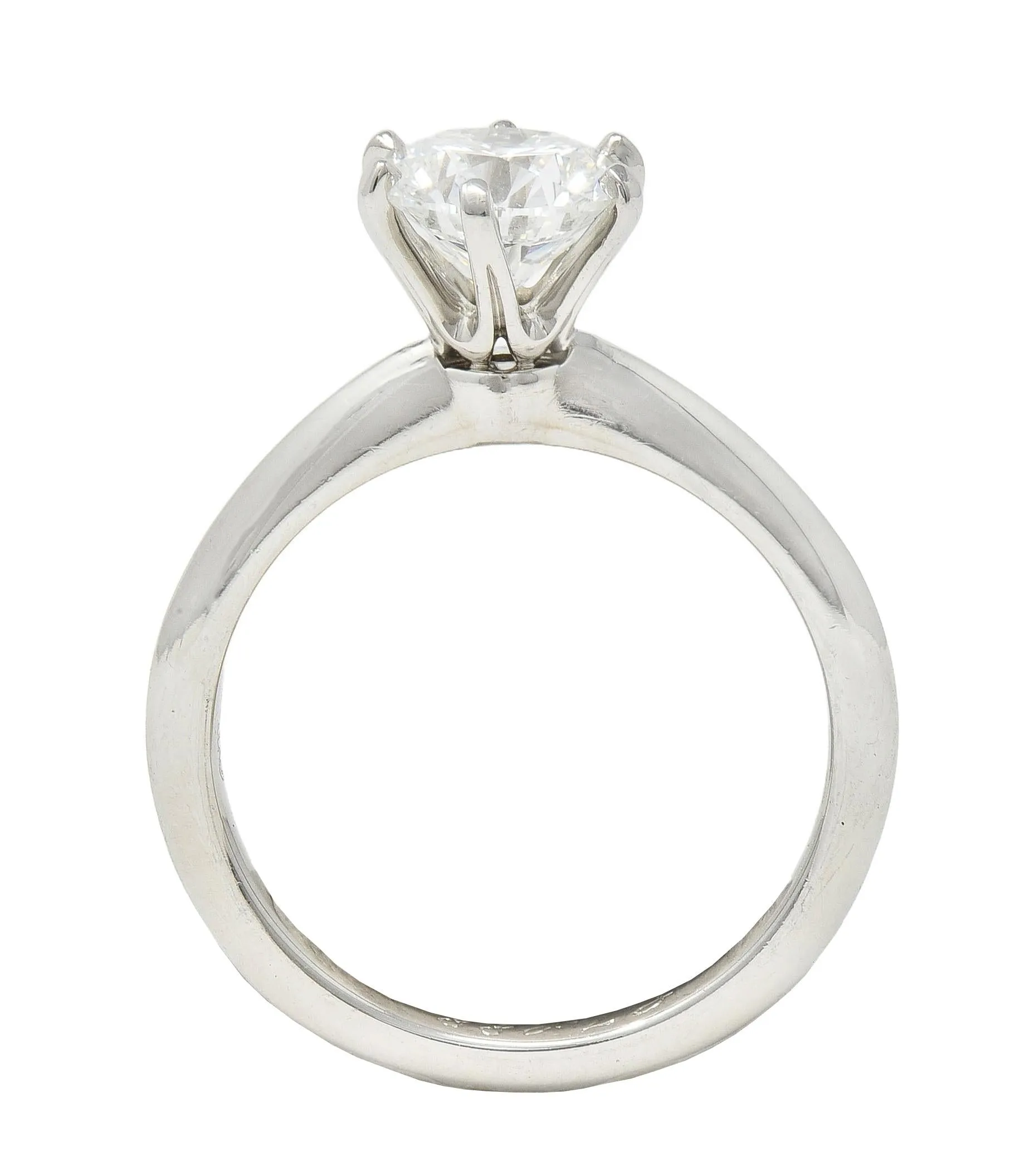 Tiffany & Co. 1.38 CTW Round Brilliant Diamond Platinum Solitaire Engagement Ring