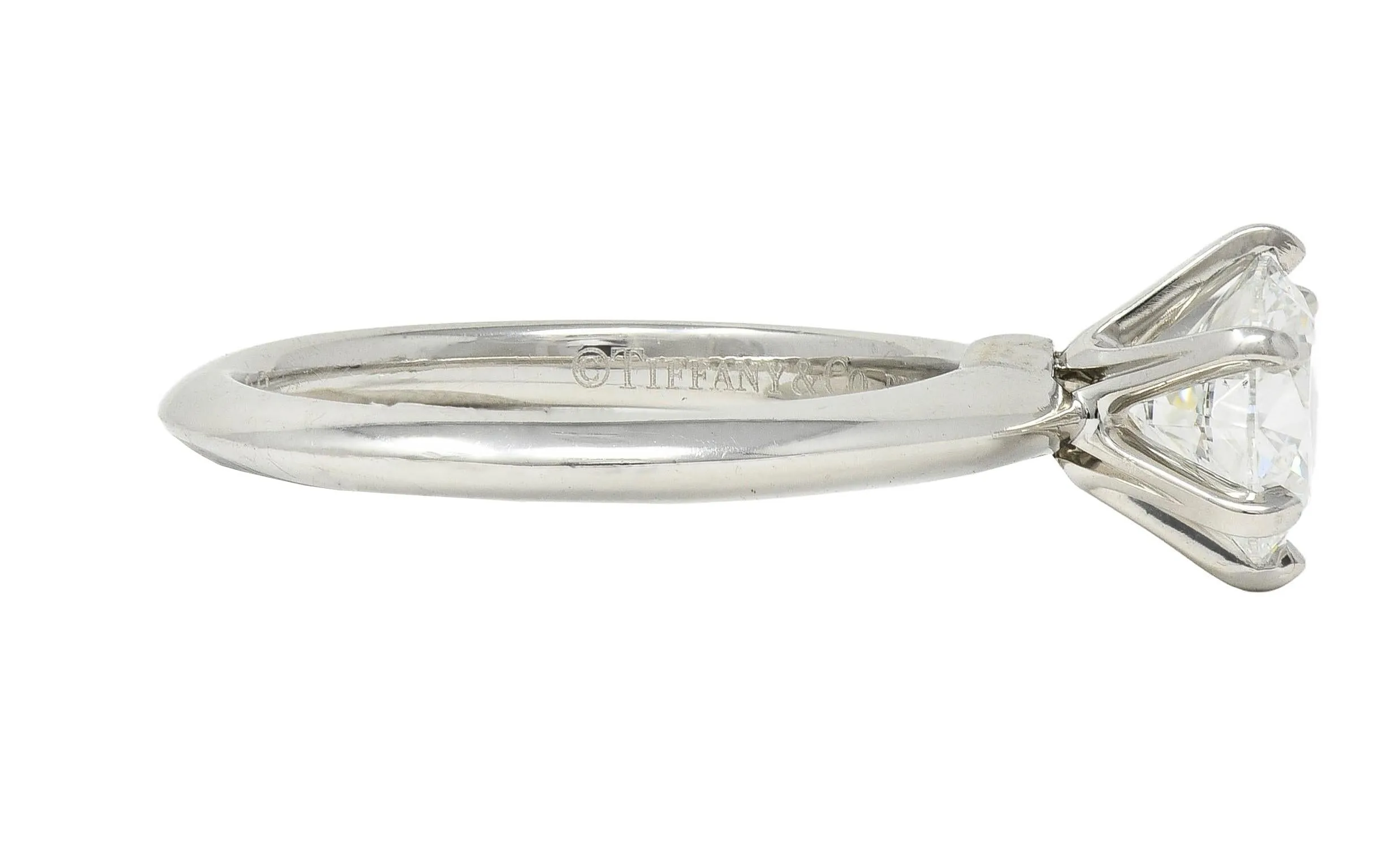 Tiffany & Co. 1.38 CTW Round Brilliant Diamond Platinum Solitaire Engagement Ring