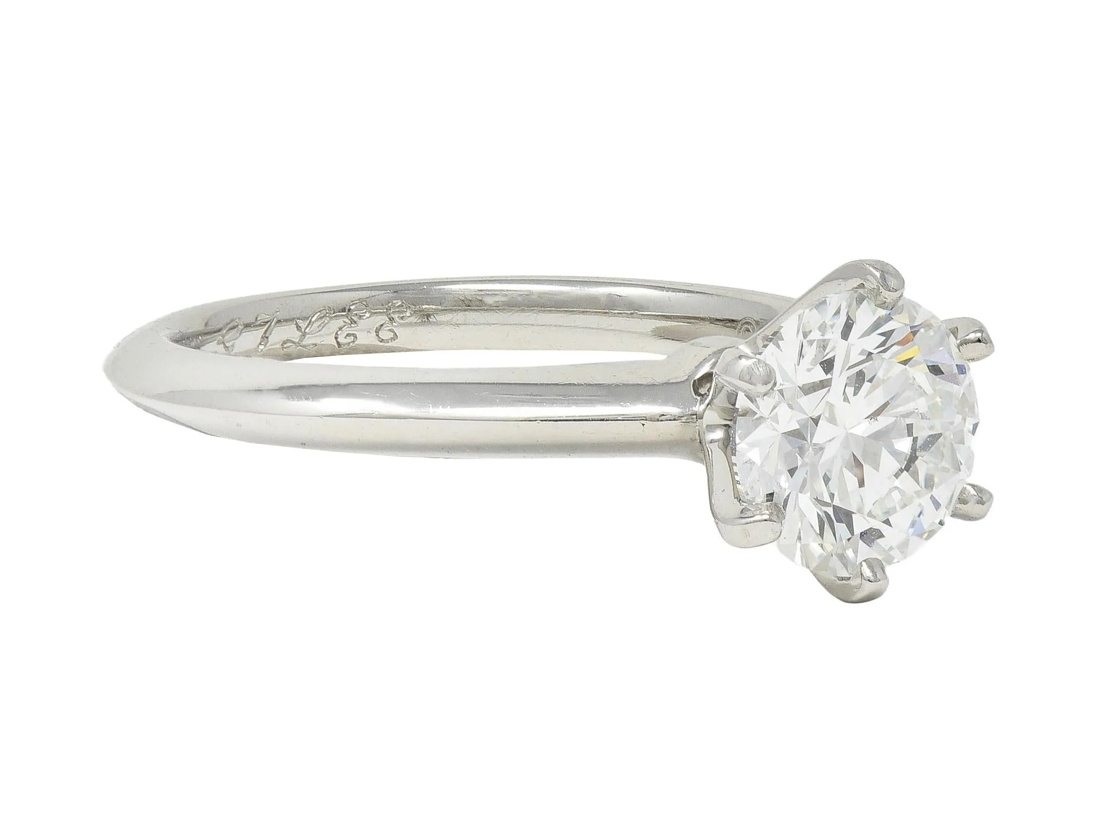 Tiffany & Co. 1.38 CTW Round Brilliant Diamond Platinum Solitaire Engagement Ring