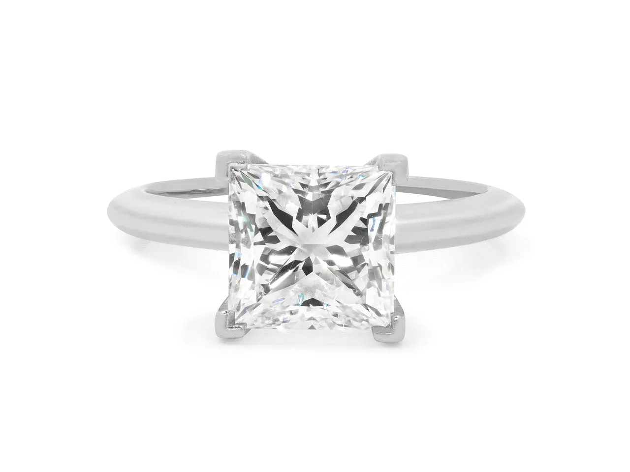 Tiffany & Co. Diamond Solitaire Ring, 2.54 carat G/VVS2, in Platinum